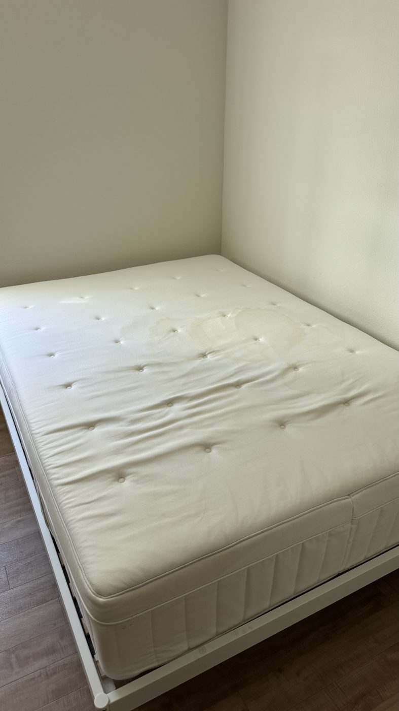 Mattress after deep cleaning and extraction
