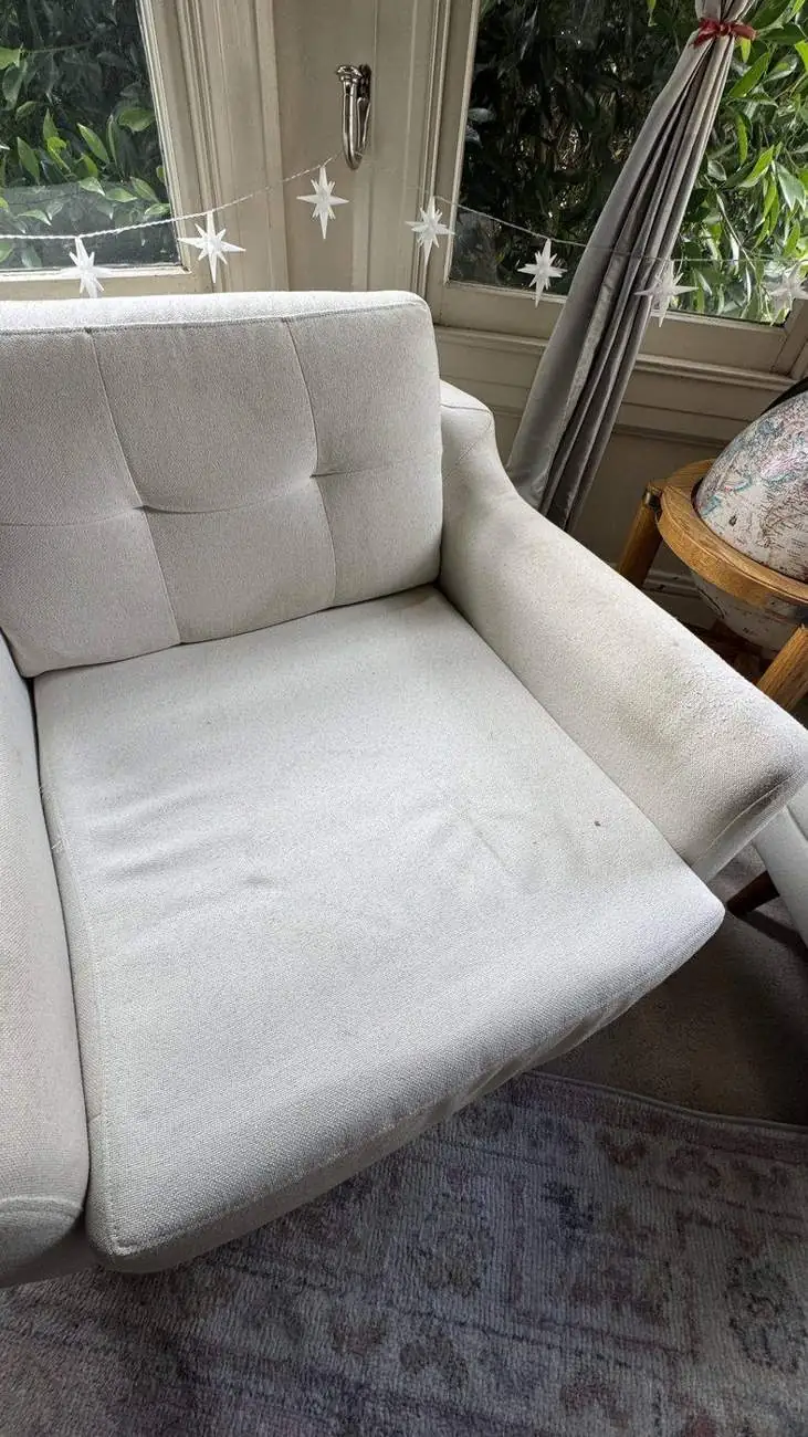 Light armchair after cleaning in San Francisco