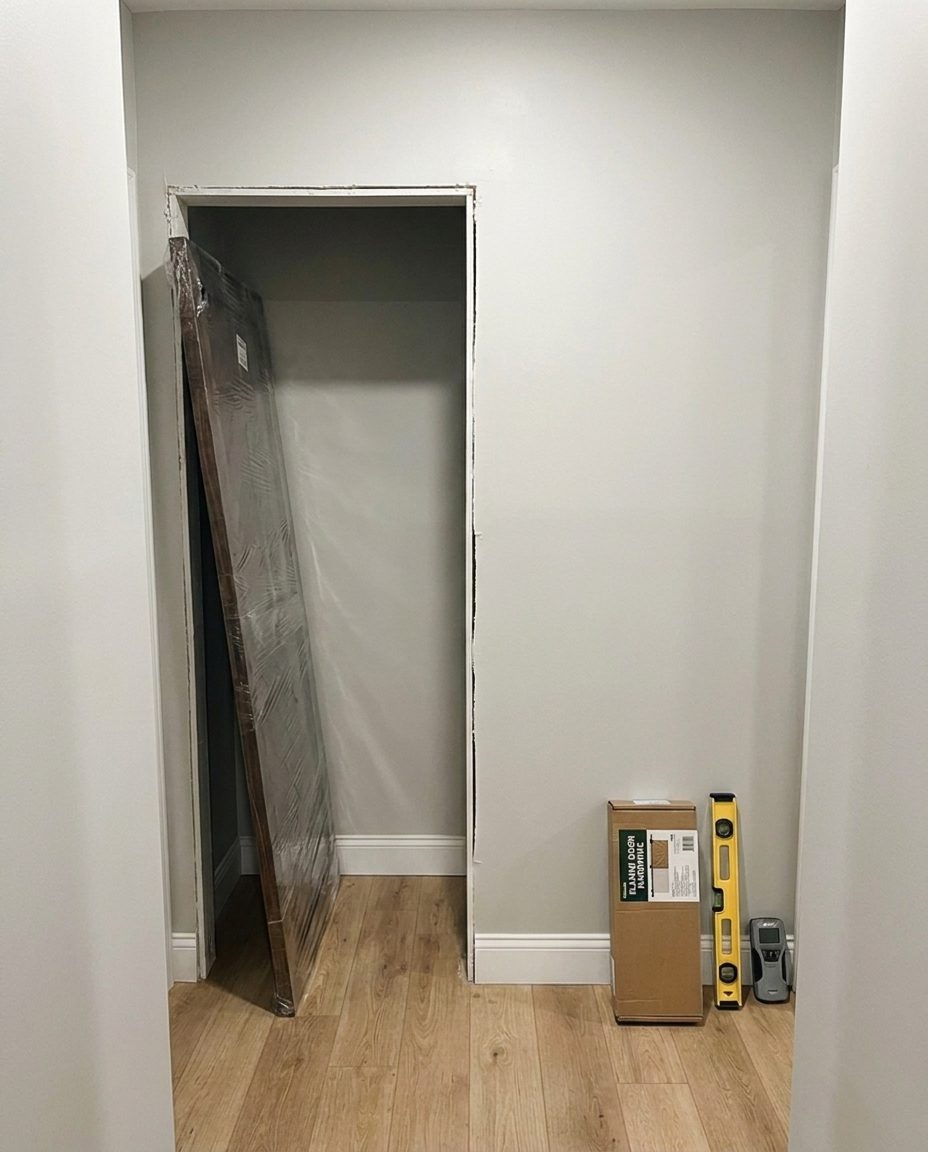 Doorway before barn door installation