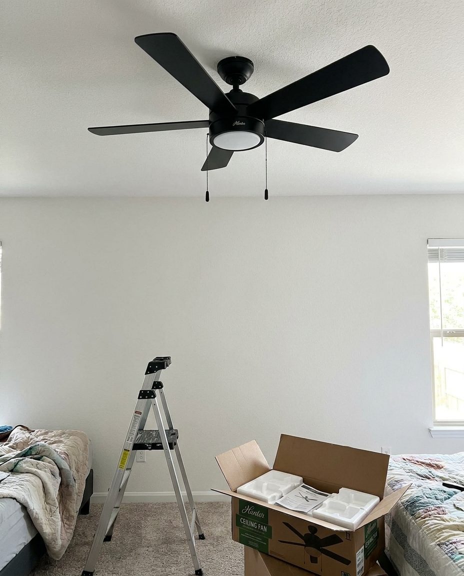 New ceiling fan installed
