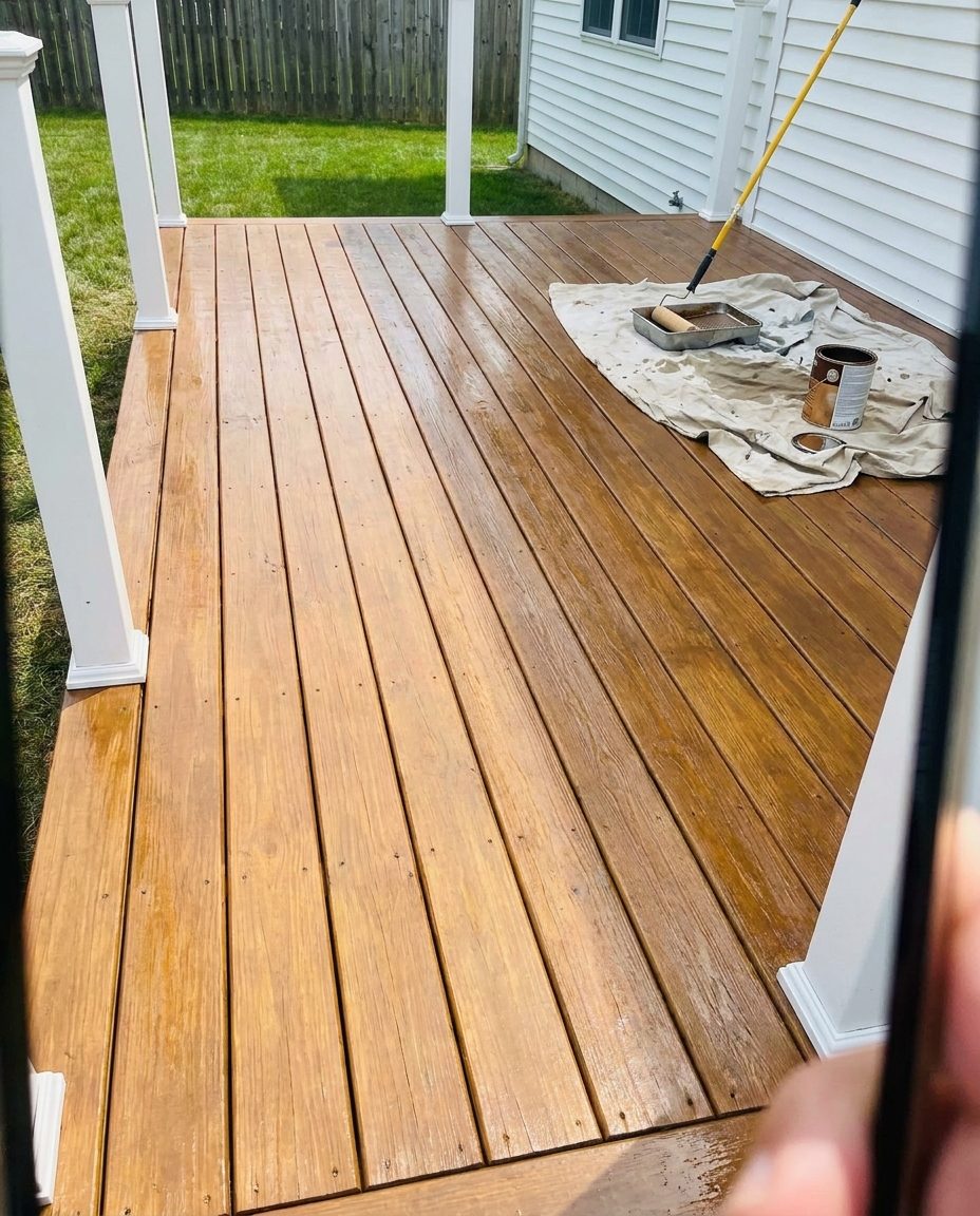 Deck freshly painted and sealed