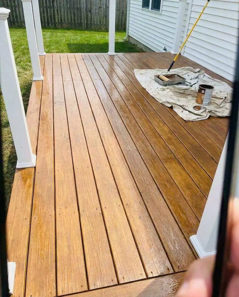 Deck freshly painted and sealed