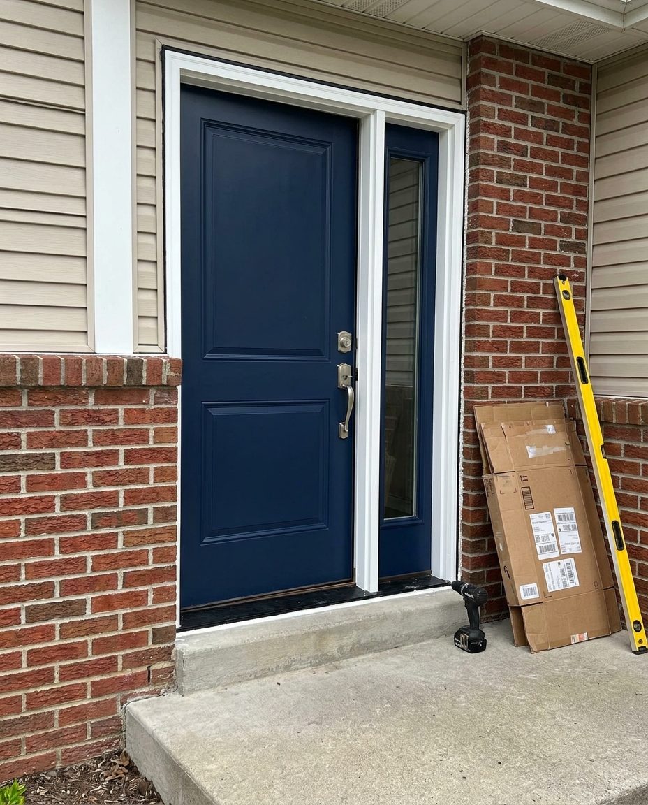 New exterior door installed