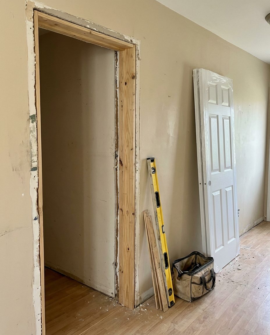 Old damaged interior door