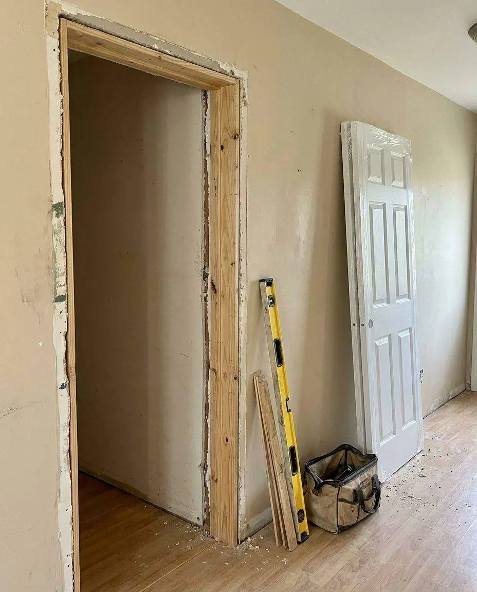 Old damaged interior door