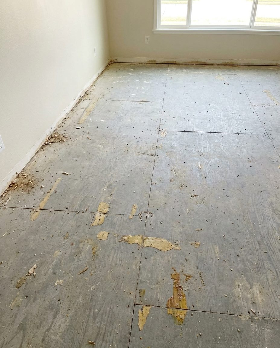 Old floor before laminate installation