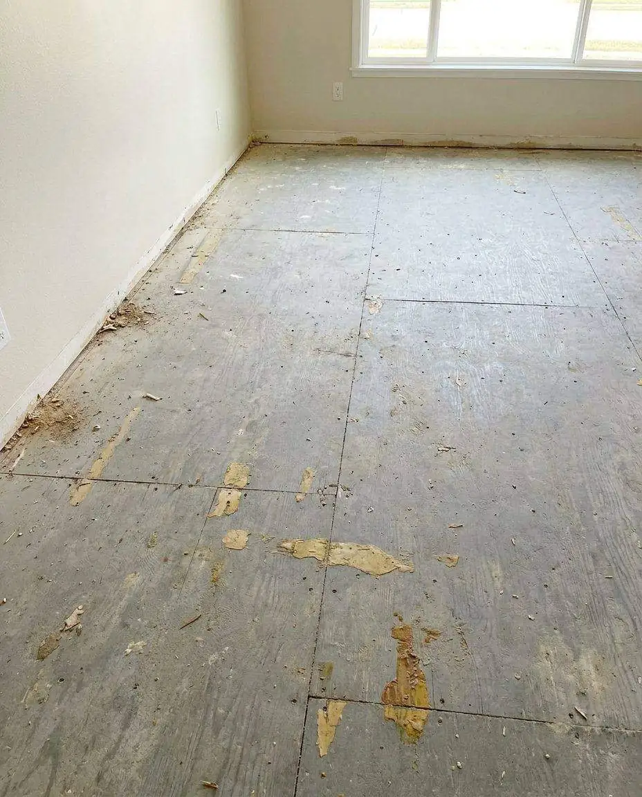 Old floor before laminate installation